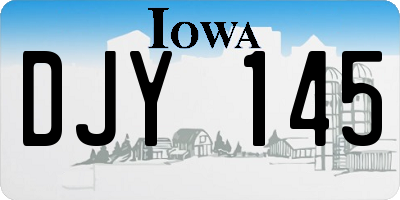 IA license plate DJY145