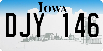 IA license plate DJY146