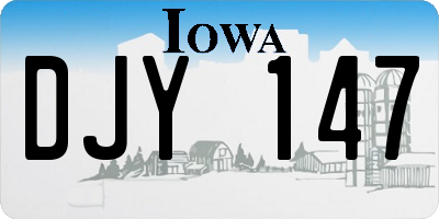 IA license plate DJY147
