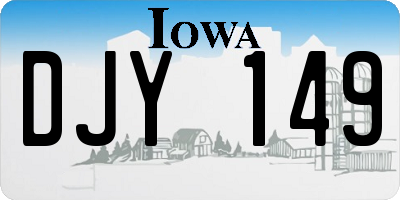 IA license plate DJY149