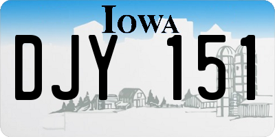 IA license plate DJY151