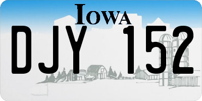 IA license plate DJY152