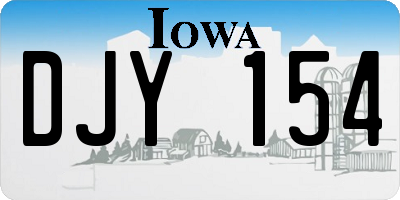 IA license plate DJY154