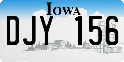 IA license plate DJY156
