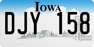 IA license plate DJY158