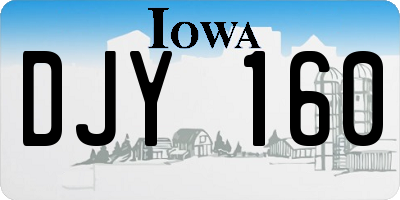 IA license plate DJY160