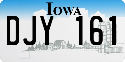 IA license plate DJY161