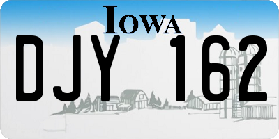 IA license plate DJY162