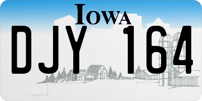 IA license plate DJY164