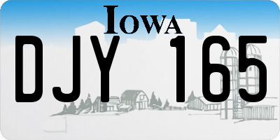 IA license plate DJY165