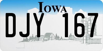 IA license plate DJY167