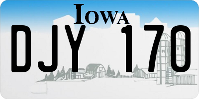 IA license plate DJY170
