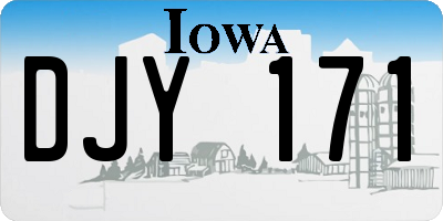 IA license plate DJY171