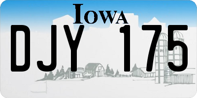 IA license plate DJY175