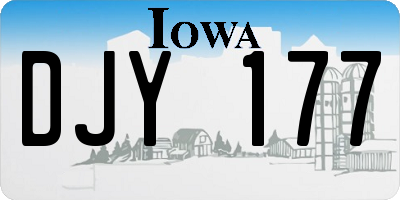 IA license plate DJY177