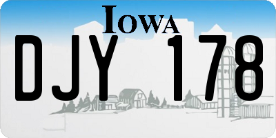 IA license plate DJY178