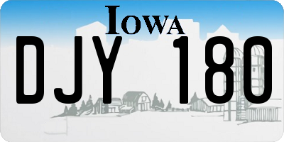 IA license plate DJY180