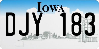 IA license plate DJY183