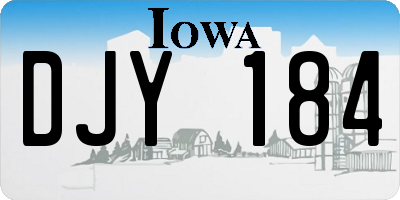 IA license plate DJY184