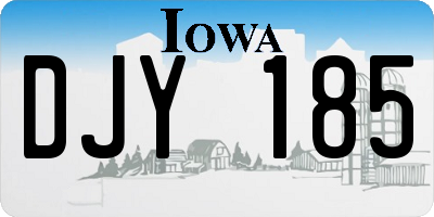 IA license plate DJY185
