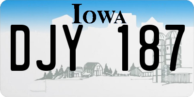 IA license plate DJY187