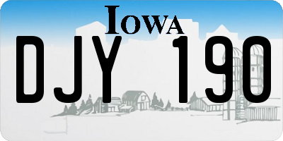 IA license plate DJY190