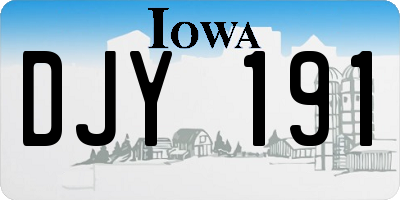 IA license plate DJY191