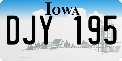 IA license plate DJY195