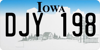 IA license plate DJY198