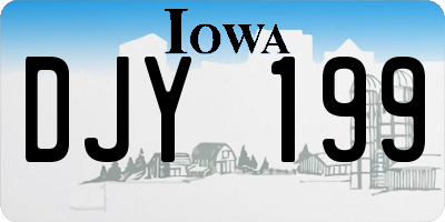 IA license plate DJY199
