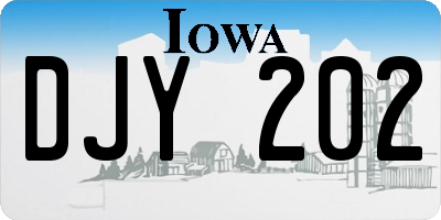 IA license plate DJY202