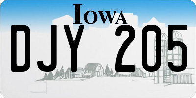 IA license plate DJY205