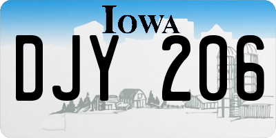 IA license plate DJY206