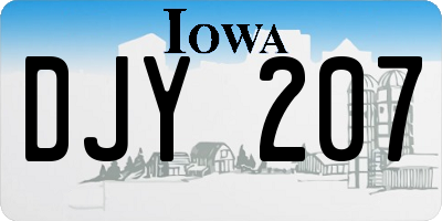 IA license plate DJY207