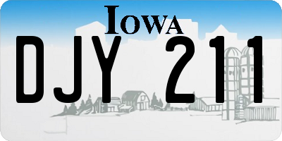 IA license plate DJY211