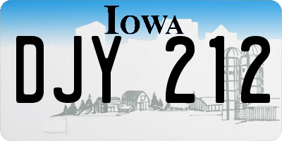 IA license plate DJY212