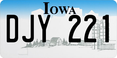 IA license plate DJY221