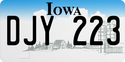 IA license plate DJY223