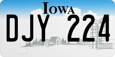 IA license plate DJY224
