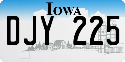 IA license plate DJY225
