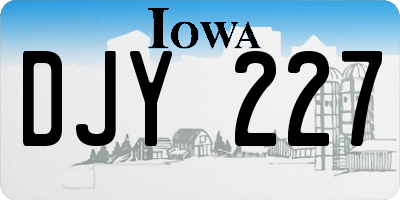 IA license plate DJY227