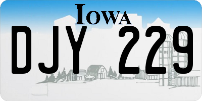 IA license plate DJY229
