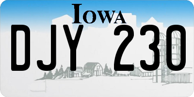 IA license plate DJY230