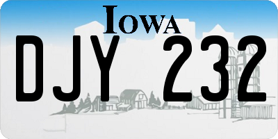 IA license plate DJY232