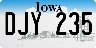 IA license plate DJY235