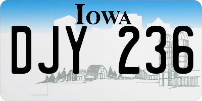 IA license plate DJY236