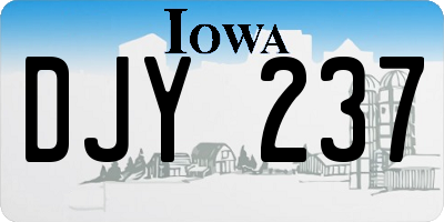 IA license plate DJY237