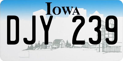 IA license plate DJY239