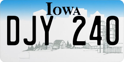 IA license plate DJY240