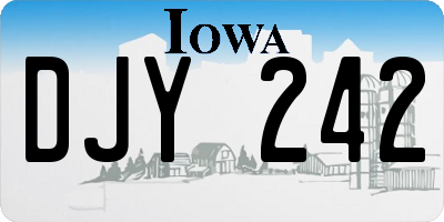 IA license plate DJY242
